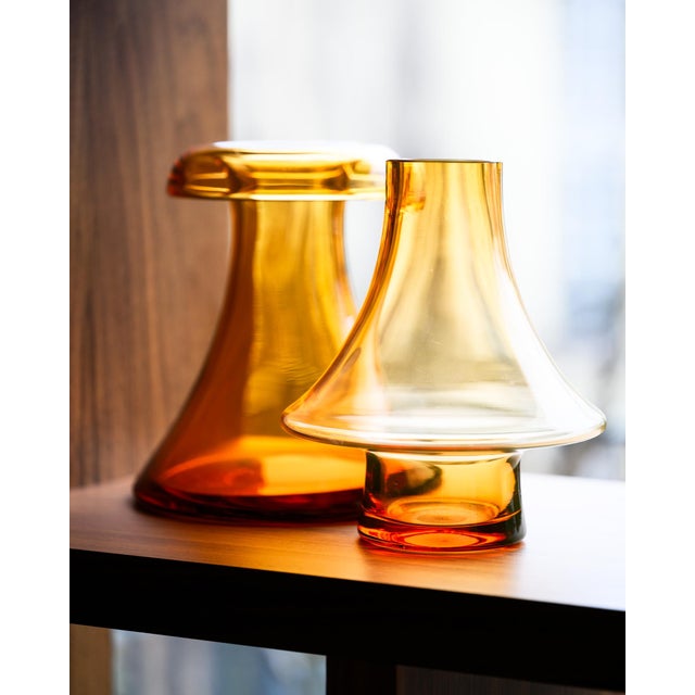 Vintage UV-Reactive Glass Vases by Cari Zalloni for WMF, 1970s, Set of 2 For Sale - Image 3 of 18