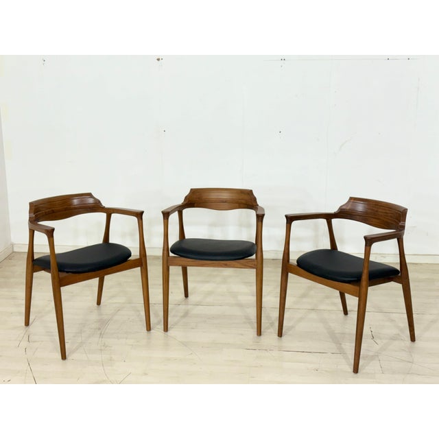 Danish Style Dining Chairs, Set of 3 For Sale - Image 5 of 13