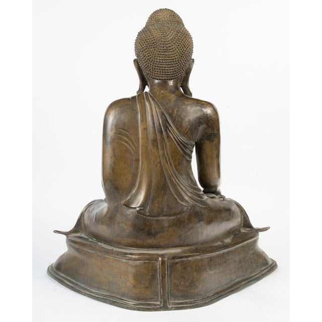 Metal Late 19th Century Bronze Seated Buddha, Burma For Sale - Image 7 of 9