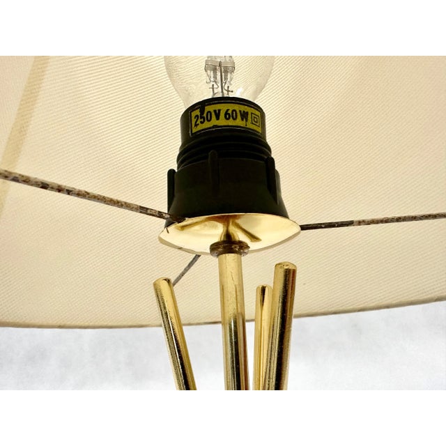Mid-Century Brass Tripod Table Lamp, 1960s For Sale - Image 6 of 10