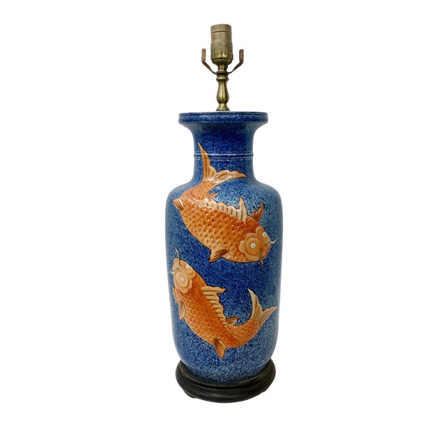 Ming Dynasty Vase Lamp With Prosperity Goldfish Chairish