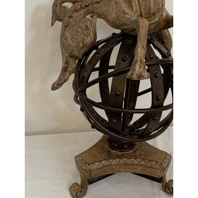 Sculpture of Pegasus on Astrolabe by Lam Lee Group Dallas For Sale - Image 9 of 12