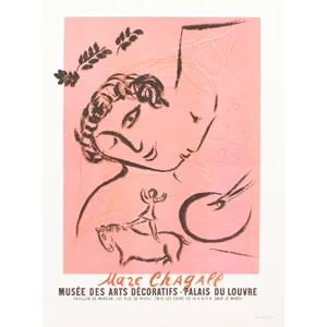1966 After Marc Chagall, Poster for Museum of Decorative Arts, Louvre