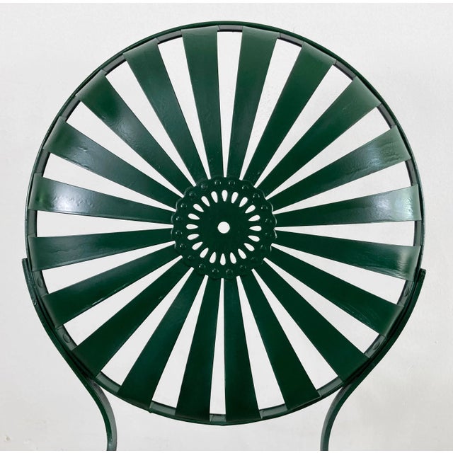 Antique Francois Carre Sunburst Garden Chairs, a Pair For Sale In Kansas City - Image 6 of 9