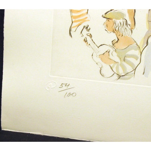 1980s 1987 "Royal Street - New Orleans" Hand-Painted Limited Edition Etching by William Papas For Sale - Image 5 of 6