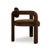 Double Arch Dining Chairs in Dark Brown Cotton Velvet from Insidherland, Set of 10 For Sale - Image 4 of 14