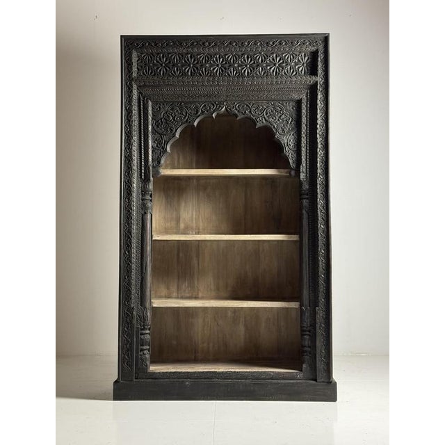 Large Indian Bookcase in Wood For Sale - Image 14 of 18