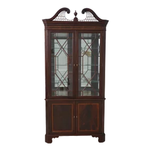 Stickley Mahogany Corner China Cabinet