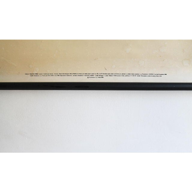 Wood Vintage Czech School Poster, 1990 For Sale - Image 7 of 11