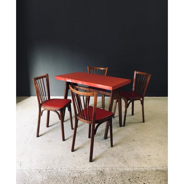 French Reconstruction Bistro Chairs from Baumann, 1950s, Set of 8 For Sale - Image 13 of 18