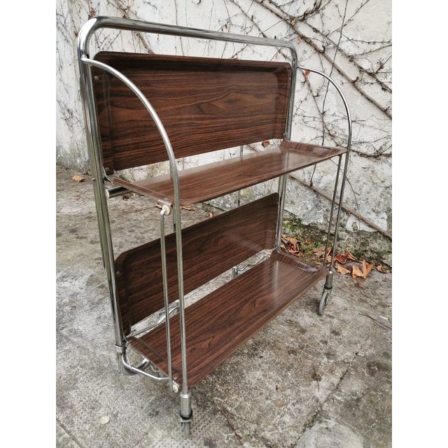 Metal Folding Trolley, 1970s For Sale - Image 3 of 12