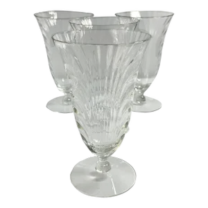 Vintage Cambridge Glass Caprice Clear Ice Tea Glasses Set of 4
