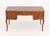Louis XV Style Walnut Writing Desk, with tan leather inset top above one central drawer flanked by two drawers on each...