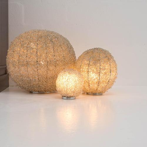 1970s Vintage Glass-Pearl Lamps, 1970s, Set of 3 For Sale - Image 5 of 18
