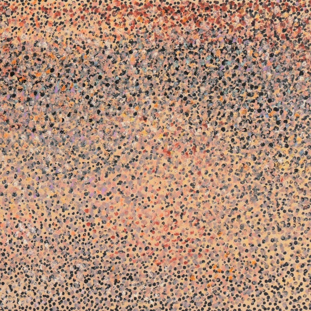 Peach 'Pointillist Abstract' by Manfred Schwartz, Paris, Étretat, New York, Whitney Museum, Museum of Modern Art, Pennsylvania Academy of the Fine Arts For Sale - Image 8 of 12