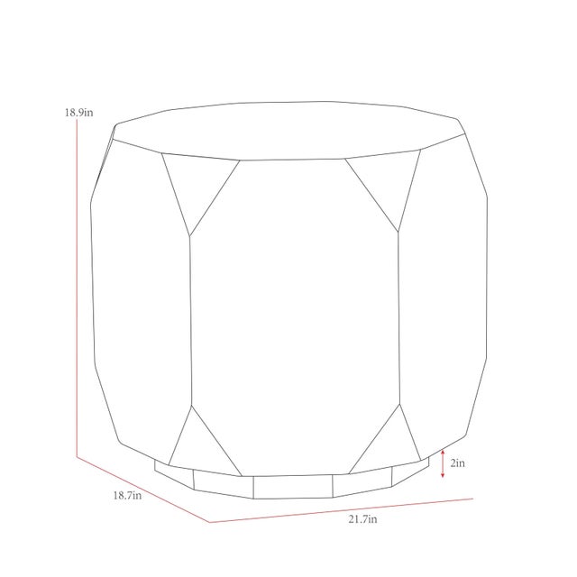 Pasargad Home Selva Wood Finish Side Table, Gold Chairish