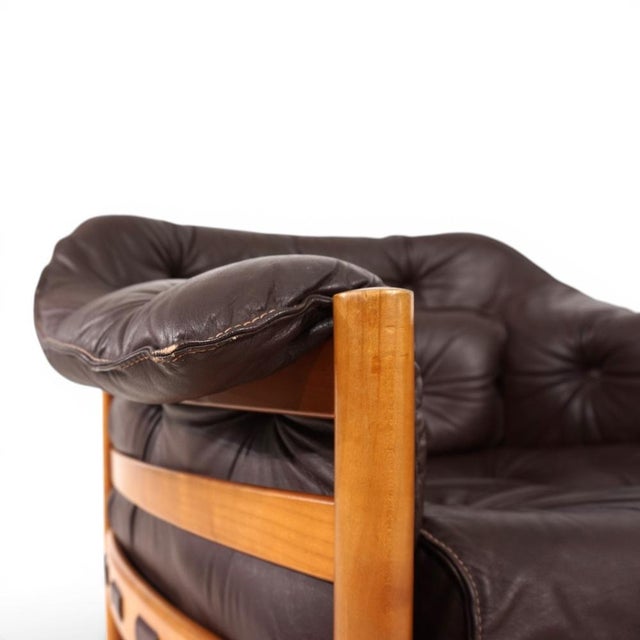 Coja Living Room Set with 3-Seater Sofa and 2 Lounge Chairs in Brown Leather by Sven Ellekaer, 1960, Set of 3 For Sale - Image 9 of 18