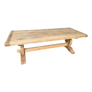 Vintage French Oak Farmhouse Dining Table, 1920 For Sale