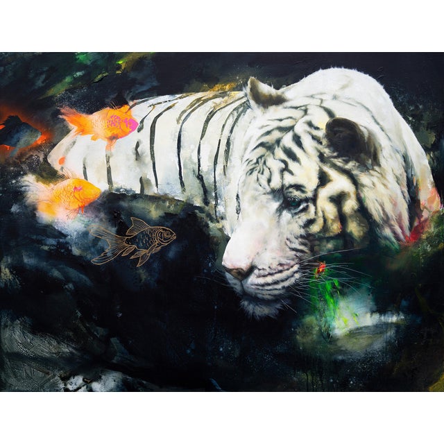 ウレうー特価』 Aykid Tiger アイキッド タイガー 絵画 油絵