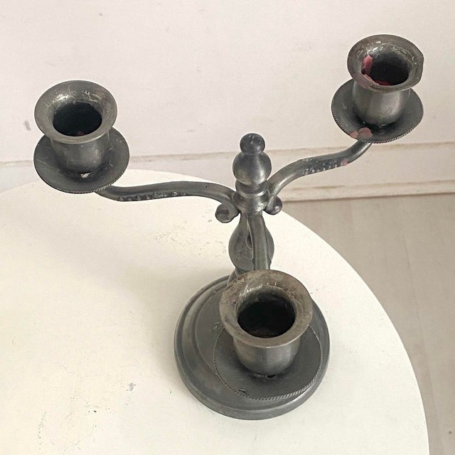 Tin Candlesticks, 1890s, Set of 2 For Sale - Image 9 of 10
