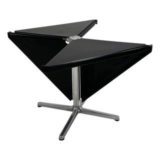 Black Plana Folding Table by Giancarlo Piretti for Castelli, 1970s For Sale