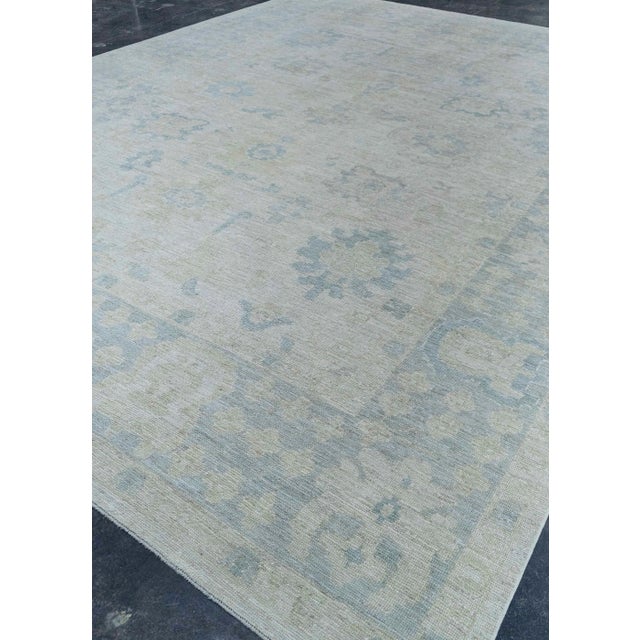 Blue Turkish Oushak Rug 11'6" x 15'5" #20311 For Sale - Image 8 of 8
