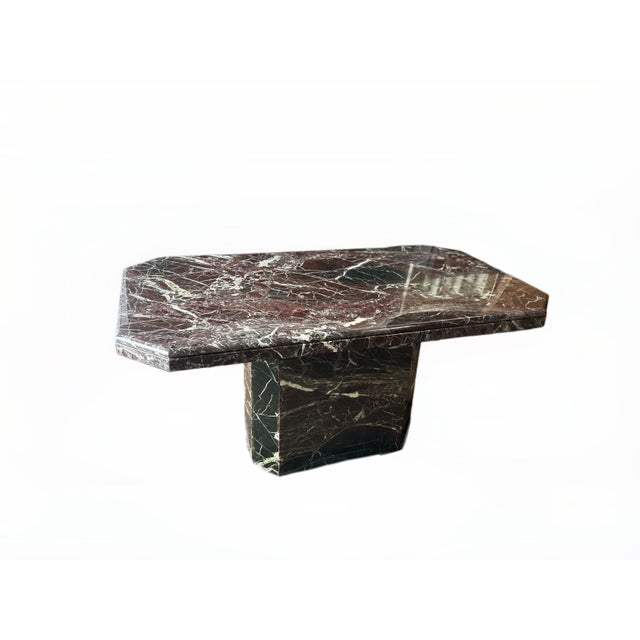 1970s Rosso Inspired Italian Marble Table For Sale - Image 4 of 6