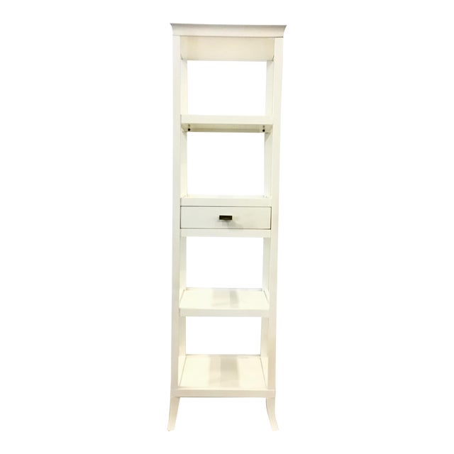 Modern White Wood Etagere Chairish