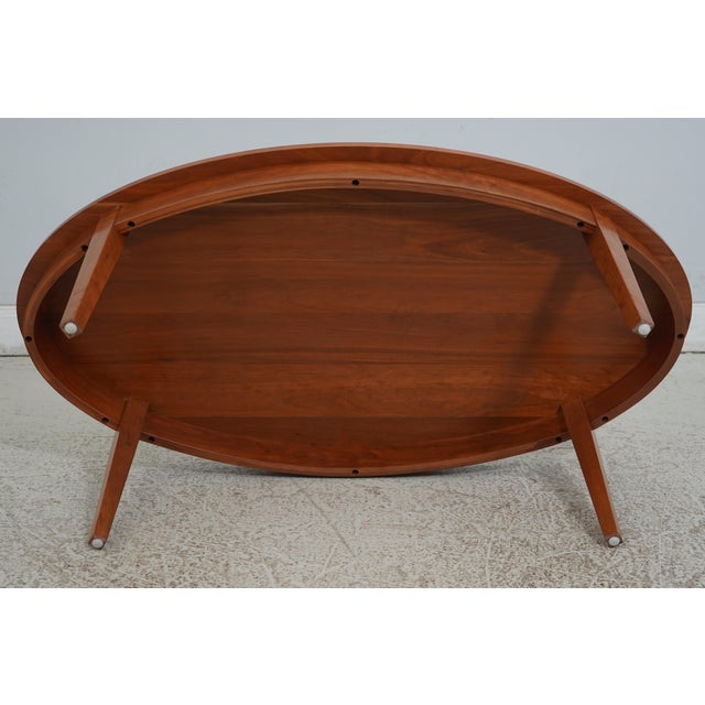Thomas Moser Oval Cherry Studio Crafted Coffee Table For Sale - Image 11 of 12