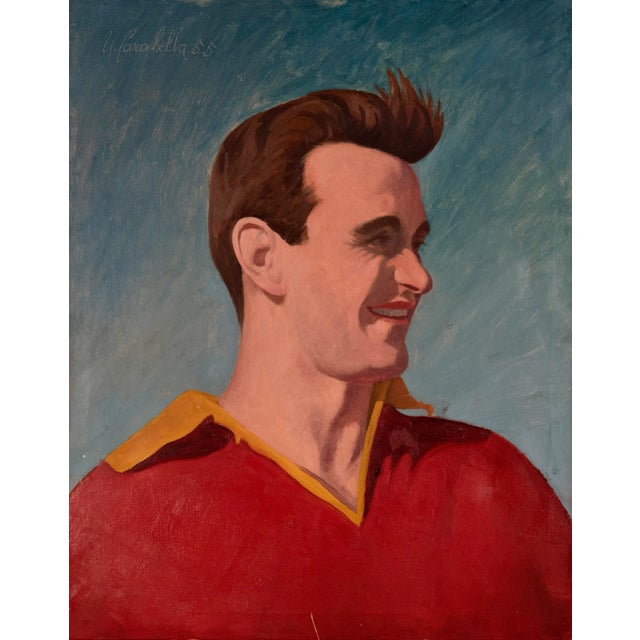 Beautiful and striking oil on canvas painting by the great italian artist umberto carabella (paliano di frosinone...