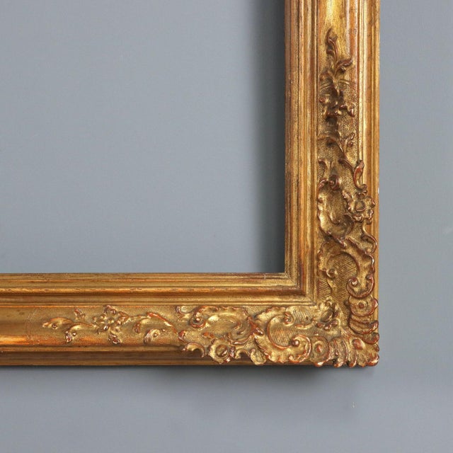 Wood Gilded Wooden Mirror Frame For Sale - Image 7 of 11