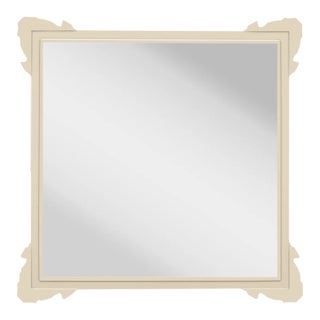Fleur Home Garden District Napoleon Square Mirror in Delaware Putty, 48x48 For Sale