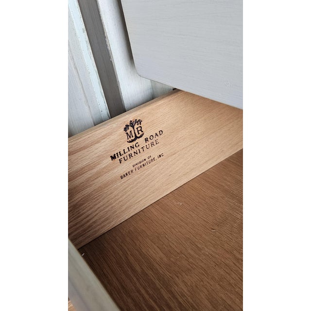 Mid 20th Century French Provincial Triple Armoire Wall Unit by Baker Furniture For Sale - Image 10 of 15