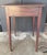 This fine 20thc original paint decorated taper leg one drawer stand has a birds eye maple drawer.The draw under the bottom...