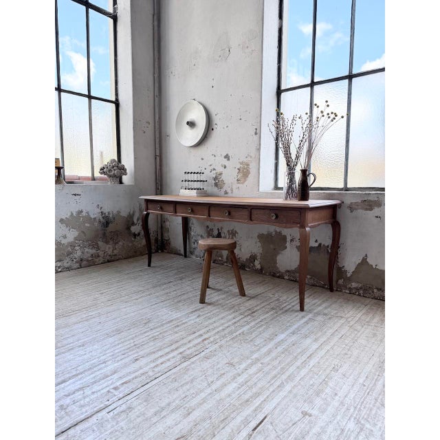 1960s Vintage Oak Console Desk, 1960s For Sale - Image 5 of 18