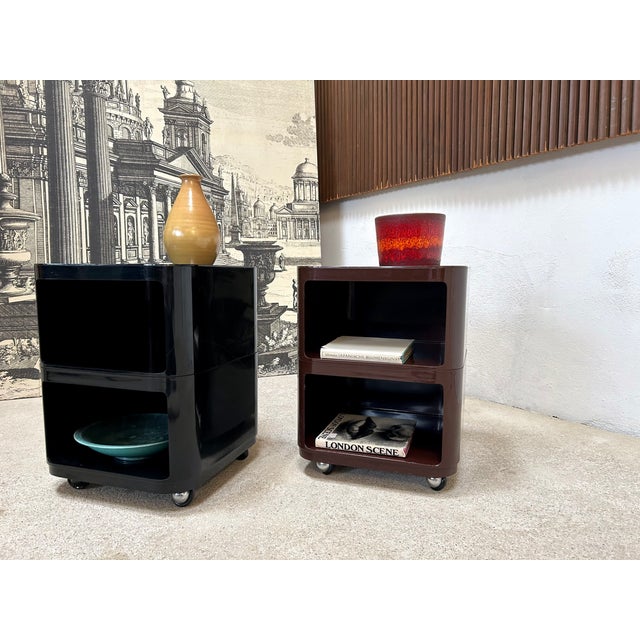 Early Edition Componibili 4970 Modular Trolleys by Anna Castelli for Kartell, Italy, 1969, Set of 2 For Sale - Image 9 of 18