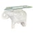 Vintage Mexican Cast Concrete Folk Art Elephant Table With Glass Top For Sale