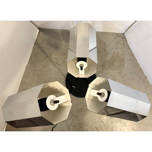 1960s Koch & Lowy Adjustable Triple Octagon Shade Chrome Desk Lamp, 1960s For Sale - Image 5 of 10