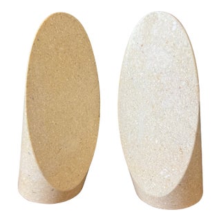 Pair of Mid 20th Century Travertine Bookends For Sale