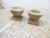 This pair of limestone planters measure 12"H x 16"Diameter.