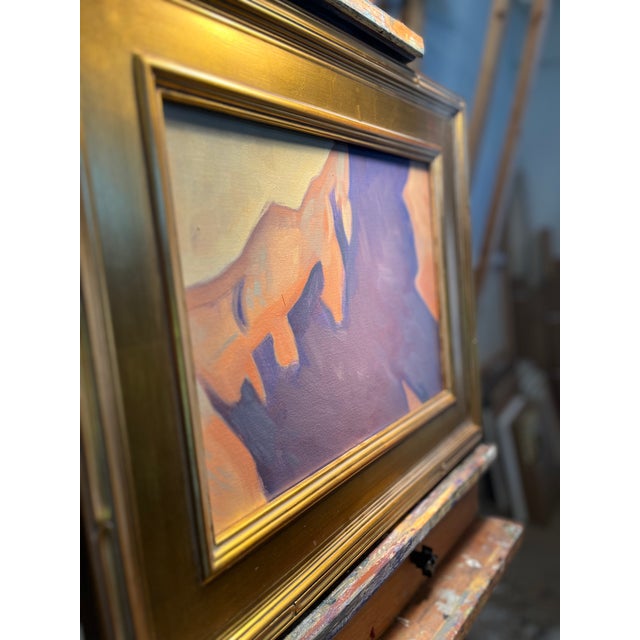 "Ode to Dixon III" Contemporary Original Abstract Southwest Landscape Oil Painting by Palmer Saylor III, Framed For Sale In Phoenix - Image 6 of 7