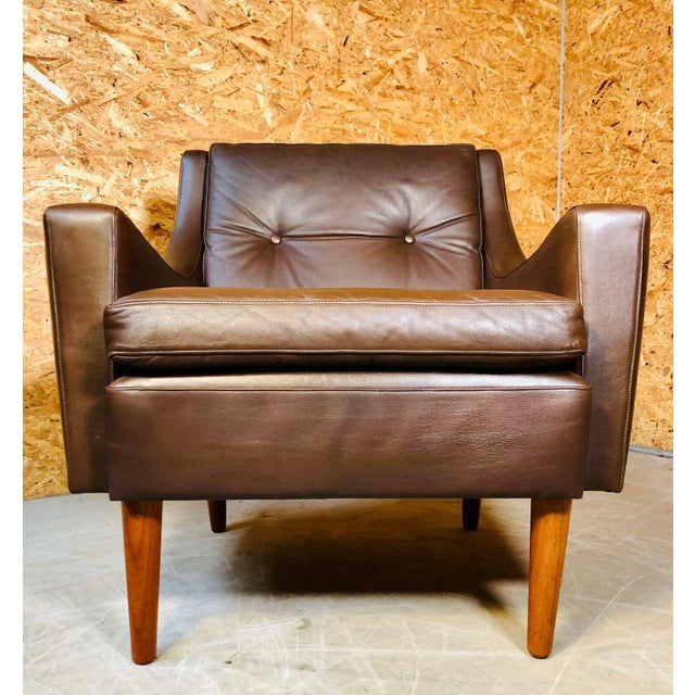 Vintage Danish Leather Lounge Chair by Georg Thams, 1960s For Sale - Image 3 of 13