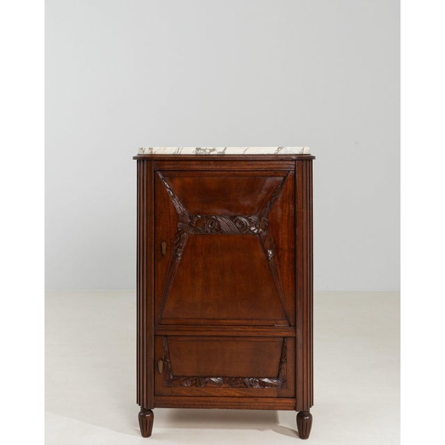 19th Century France Art Deco Brown Wood Storage Cabinets & Cupboards For Sale - Image 10 of 11