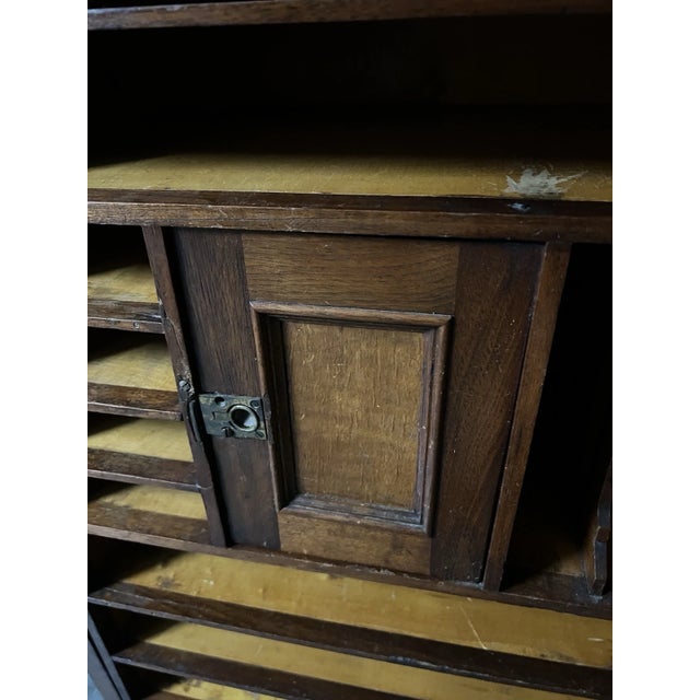 Antique 19th C. Wooton Desk Grade Burl Walnut Patent Pat For Sale - Image 11 of 18