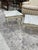 French French Louis XV Style Vintage Pair Marble Top Low End Tables For Sale - Image 3 of 11