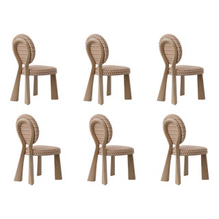 Mary II Dining Chairs with Wood or Lacquered Legs by Ottiu, Set of 6 For Sale