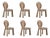 Mary II Dining Chairs with Wood or Lacquered Legs by Ottiu, Set of 6 For Sale