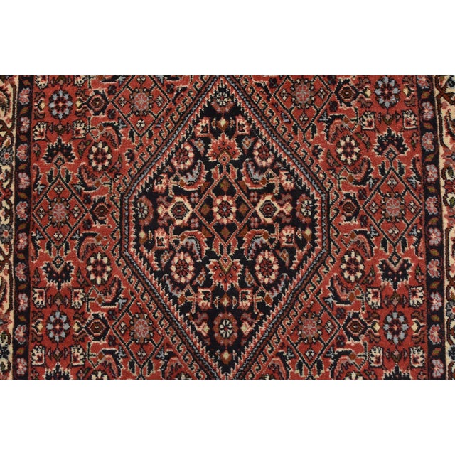 Red Fine Bidjar Runner 2’10” X 9’8” Red Wool Traditional Hand-Knotted Oriental Rug For Sale - Image 8 of 13