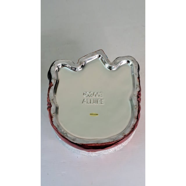 Red Vintage 2003 Allure Metallic Santa Cookie Jar – Retired Ceramic Christmas Décor For Sale - Image 8 of 10