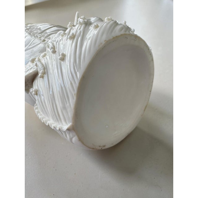 Vintage Chinese White Porcelain Vase – Fine Bone China - Cabbage Leaf Pattern For Sale - Image 14 of 14